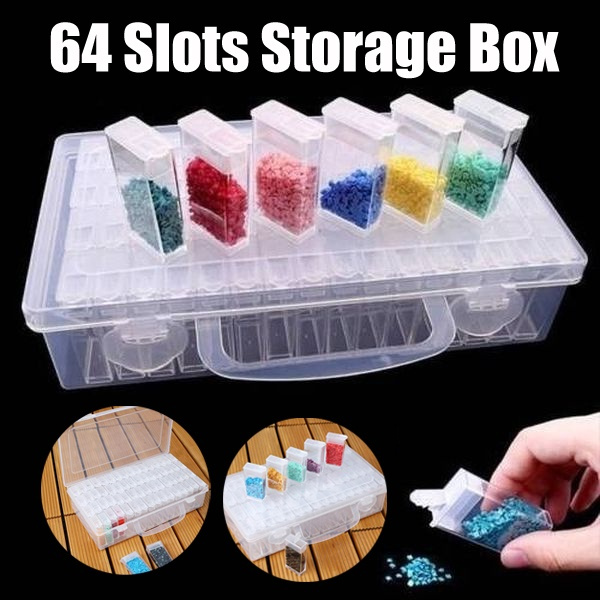 Diamond Painting Bottles Storage Box Plastic Nail Art Organizer Rhinestone  Beads Case Holder Container
